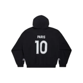 Paris Soccer-hettegenser med glidelås, medium passform «Black White» 744457TPVS61070 Paris Soccer-hettegenser med glidelås, medium passform «Black White» 744457TPVS61070
