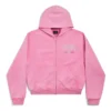 Paris Strass hettegensere med full glidelås, smal passform «Faded Pink» 811611TRVL49568