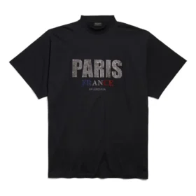 Paris Strass T-skjorte Oversized «Black» 787349TRVL51000
