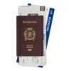 Pass-lommebok (lang) med plass til 2 billetter «Dark Red» 7877772AA3R6027