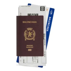 Pass-lommebok (lang) med plass til 2 billetter «Dark Red» 7877772AA3R6027