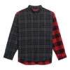 Patchwork-rutet flanellskjorte «Red Black» 647364TJM136167