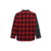 Patchwork-rutet flanellskjorte «Red Black» 647364TJM136167