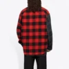 Patchwork-rutet flanellskjorte «Red Black» 647364TJM136167