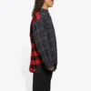 Patchwork-rutet flanellskjorte «Red Black» 647364TJM136167