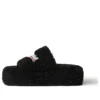 Pelsbelagte plattform-sandaler «Black» 762826W2DO11096