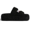 Pelsbelagte plattform-sandaler «Black» 762826W2DO11096