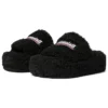 Pelsbelagte plattform-sandaler «Black» 762826W2DO11096