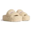 Platform Furry Slides «Beige» 762826W2DO19796