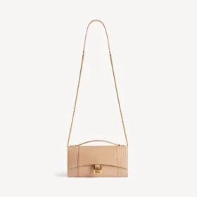 Pochette for kvinner i Hourglass-form med kjede i nude Pochette for kvinner i Hourglass-form med kjede i nude