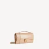 Pochette for kvinner i Hourglass-form med kjede i nude
