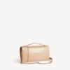 Pochette for kvinner i Hourglass-form med kjede i nude
