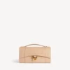 Pochette for kvinner i Hourglass-form med kjede i nude