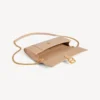 Pochette for kvinner i Hourglass-form med kjede i nude