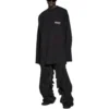 Political Campaign-T-skjorte med lange ermer, stor passform «Black» 681046TKVJ11070