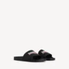 Pool-sandaler for menn i svart