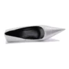 Pumps med preget firkantet snitt «Silver» 572879WBB208100
