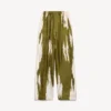 Pyjamasbukser for kvinner i khaki med «brush scratch»-mønster