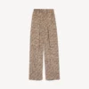 Pyjamasbukser med monogram for kvinner i beige/svart