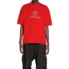 Qixi Crest T-skjorte, medium passform «Red» 612966TMVL46971