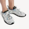 Radar Gradient Lines-Sneakers for kvinner i hvitt/grått/sølv/svart/blått