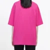 Retro-logo, kort ermet, unisex, rosa 556104TBV435630