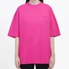 Retro-logo, kort ermet, unisex, rosa 556104TBV435630