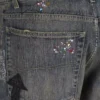 Rett denimbukser med doodle-trykk «Blue» 746986TOW664036