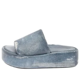 Rise-sandaler «Denim Print Leather» 656960WBMA14000