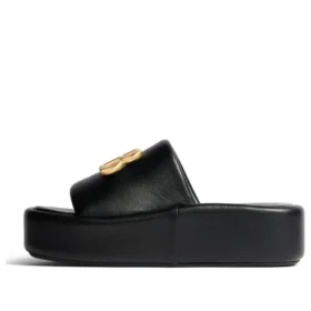Rise-sandaler «svart, skinnende nappa-lammeskinn» 788494WB7E11080