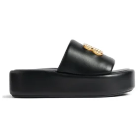 Rise-sandaler «svart, skinnende nappa-lammeskinn» 788494WB7E11080
