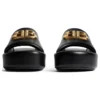 Rise-sandaler «svart, skinnende nappa-lammeskinn» 788494WB7E11080