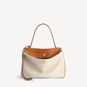Rodeo-håndveske for kvinner, medium, i beige/tan cowboy
