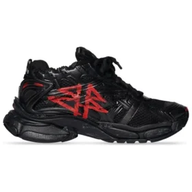 Runner Graffiti-sneakers «Svart og rødt mesh og nylon» 677403W3RBQ1060