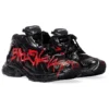 Runner Graffiti-sneakers «Svart og rødt mesh og nylon» 677403W3RBQ1060