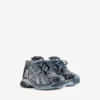 Runner-sneaker for menn i grå/marineblå/lyseblå