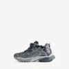 Runner-sneaker for menn i grå/marineblå/lyseblå