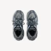 Runner-sneaker for menn i grå/marineblå/lyseblå