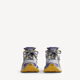 Runner-sneaker for menn i lilla/oransje/grå