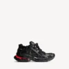 Runner-sneaker for menn med LED-lys i svart