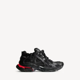 Runner-sneaker for menn med LED-lys i svart