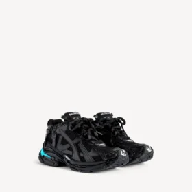Runner-sneaker for menn med LED-lys i svart