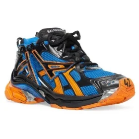 Runner Sneakers «Blå, oransje, svart mesh og nylon» 677403W3RB34719