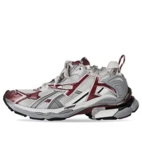 Runner Sneakers «Burgundy Grey White Mesh and Nylon» 677403W3RB39069