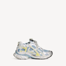 Runner-sneakers for kvinner i blått/gult/hvitt