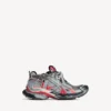 Runner-sneakers for menn i grå/rød/svart