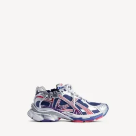 Runner-sneakers for menn i marineblå/rød/grå