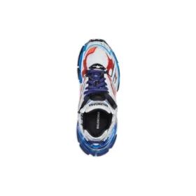 Runner Sneakers «Grå Blå Rød Mesh og Nylon» 677403W3RB61264