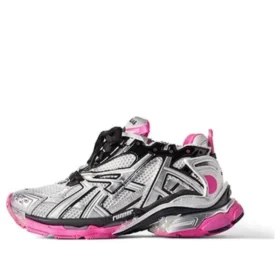 Runner Sneakers «Silver White Pink Mesh and Nylon» 677402W3RBW9155
