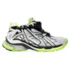 Runner Sneakers «White Black and Neon Yellow Mesh and Nylon» 677403W3RBP1093